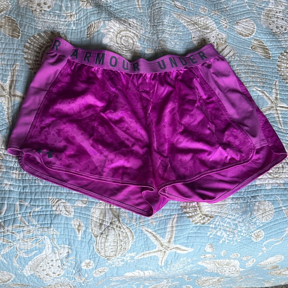 Under Armour Women's Vibrant Purple Athletic Shorts